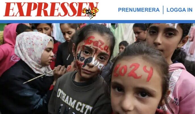 Verdandi i Expressen: Kristersson hycklar om Israel och Gaza